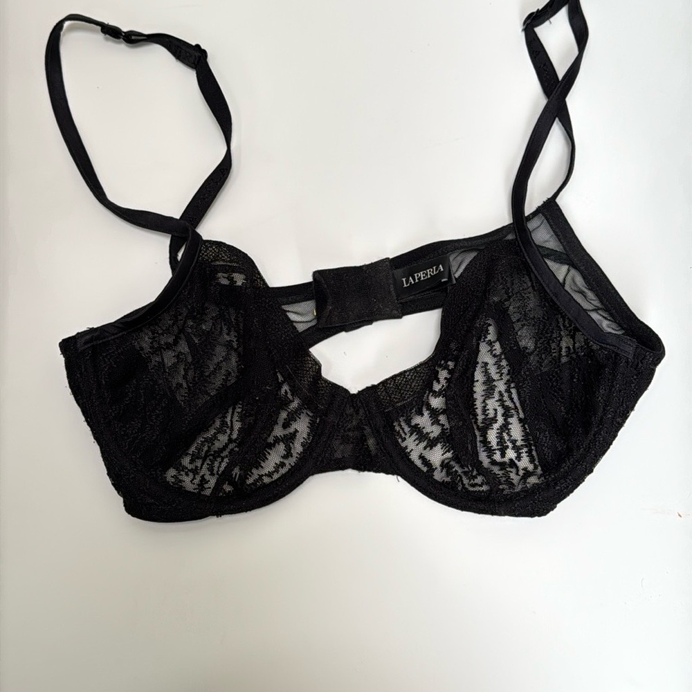 La Perla Black Sheer Lace Underwire Bra